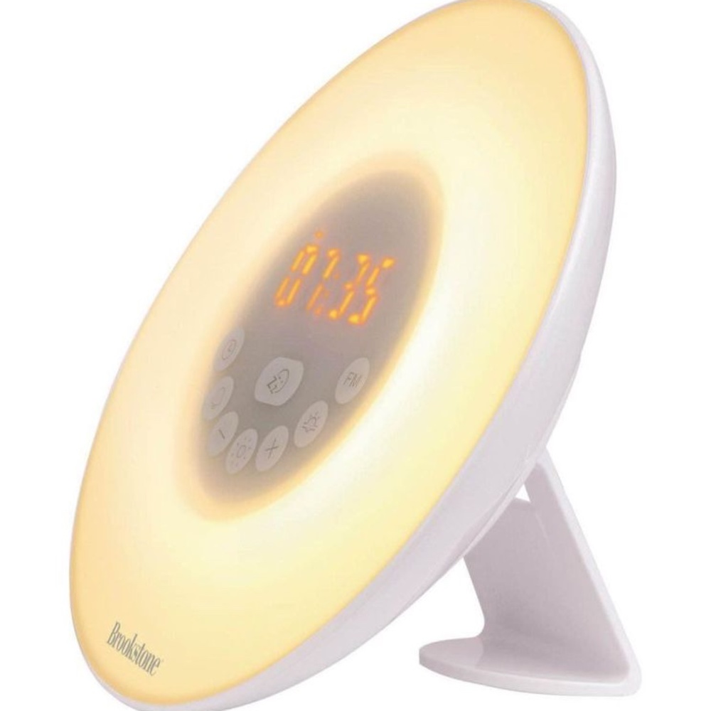 BRAND NEW sealed brookstone sunrise wake up alarm clock